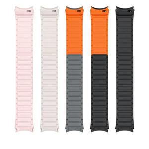 삼성 갤럭시 워치 6 클래식용 마그네틱 실리콘 스트랩, 7, 5/4 용 시계줄, 44mm, 프로,