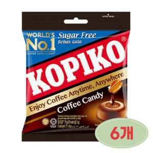 코피코 슈가프리 커피맛 캔디 75g X 6개