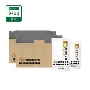 [건국우유][본사배송] 건국우유 KU 건국농장 국산콩두유 서리태두유 160mL 40포