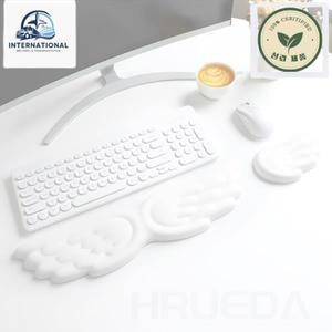 팜레스트 손목받침대 키보드 마우스 손목 받침대 천사 날개 메모리 폼 패드세트 지원 인체 공학적 미끄럼
