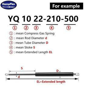 쇼바 범용 가스 스트럿 아일렛 엔드 리프트 지지대 저장 RV 침대 자동차 충격 흡수기 500N 470-540mm 1 개