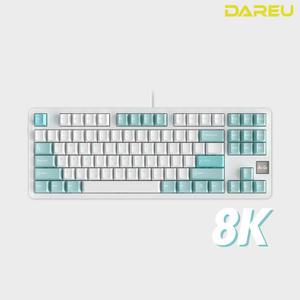 다얼유 A87PRO 8K 유선 기계식 키보드 게이밍 스노우축