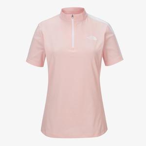 [노스페이스](대전신세계)NT7KN30A 여성 띵크 그린 집티 WS THINK GREEN S/S ZIP TEE
