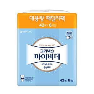 크리넥스 마이비데 클린케어 물티슈 42매*6입