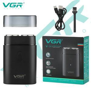VGR 341 미니 소형 싱글 블레이드 남성용 무선 수염 트리머 면도기  충전식 포일 전기 얼굴 바디 면도기