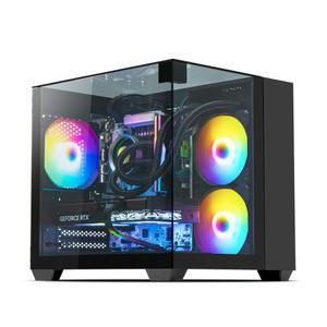 :다크플래쉬 darkFlash DCM33 RGB 미니타워 컴퓨터 PC 케이스 (블랙)