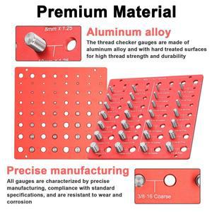 Nut and Bolt Thread Checker Set 28 Identifier Gauge Inch Metric Precise Tools