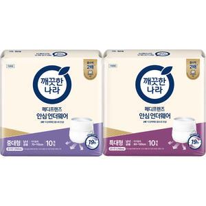 깨끗한나라 메디프렌즈 안심 언더웨어 중대형 10px8개/ 특대형 10px8개/ 요실금팬티