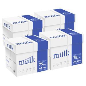 한국 밀크 A4 복사용지(A4용지) 75g 2500매 4BOX(10000매)