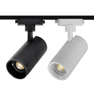 LED 레일등 렌즈투광기 30W  / 원통 COB 레일 등기구 스포트 라이트 전시장 카페 미술관 가게 의류 매장 전시 스팟 조명 트랙등