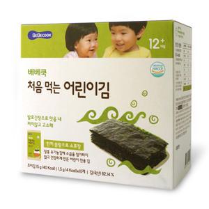 베베쿡 처음먹는 어린이김/핑크솔트/1박스 /유아반찬