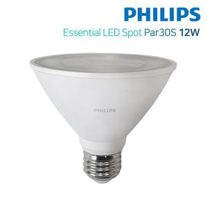필립스 PAR30s 12W Essential 에센셜 LED 스팟25도 E26 E27(주광색/주백색/전구색) 집중형