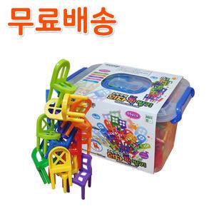 스마일원 의자블럭쌓기(96P) 밸런스 보드게임 캠핑 선물