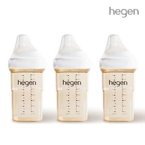 [헤겐] 애착젖병 PPSU 240ml 트리플팩(3P) (2단계 꼭지포함)