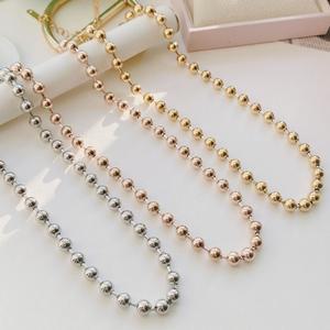 [써지컬스틸] 러브 볼드 볼체인 목걸이 (6mm,3color)