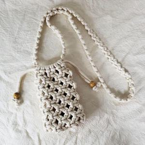 마크라메 핸드폰 가방 미니백 만들기 DIY 키트 학교 단체 수업 재료