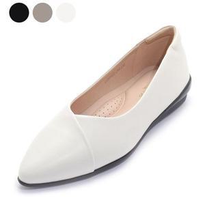 [갤러리아] 세라 여성 소가죽 컴포트 펌프스 플랫 슈즈 R21P500 화이트 1CM