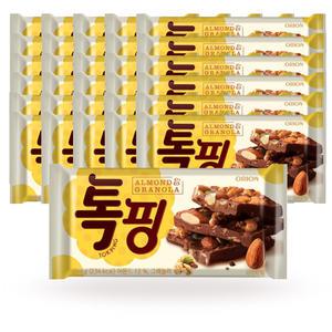 오리온 톡핑 아몬드 그래놀라 43g x30개 / 초코바 에너지바