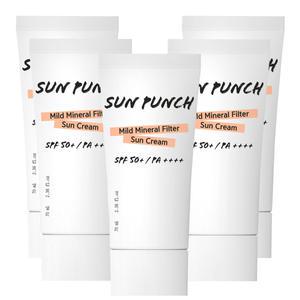 꽃을든남자 선 펀치 순한 무기자차 선크림 70ml 5개