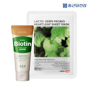 CKD 아미노비오틴 단백질크림샴푸 80ml+어성초 마스크 1매