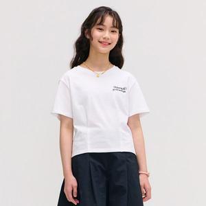 [보리보리/오션스카이]여아 다트 포인트 크롭 반팔 T-shirt