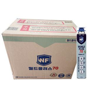 월드 플러스70  대용량 건전용 우레탄폼 1060g 건용 단열 방음 충진 15개입 1박스