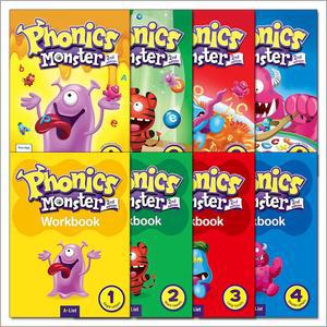 [카드10%] Phonics Monster 파닉스 몬스터 교재 워크북 책 1 2 3 4 전권 세트 (전8권)
