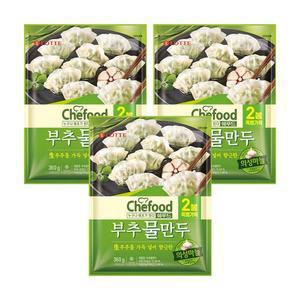[롯데웰푸드][본사직영] Chefood 부추물만두 360gx6개
