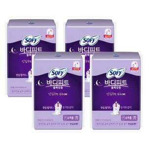 쏘피 바디피트 안심 420 슈퍼롱 20x4팩 생리대 오버나이트