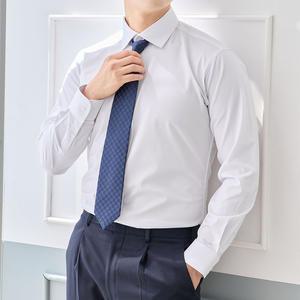 제임스핏 남성 슬림핏 구김없는 스판 드레스셔츠 화이트
