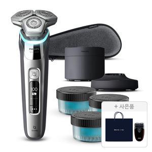 [앱추가할인] 필립스 SkinIQ 9000 시리즈 전기면도기 S9985/67 크롬 실버, + 증정 ( PQ206/18 휴대용 면도기, 1개 + 쇼핑백, 1개 )