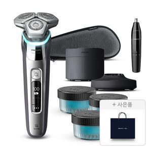 [앱추가할인] 필립스 SkinIQ 9000 시리즈 전기면도기 S9985/67 크롬 실버, 1개 + 코털트리머, 1개 + 증정 (쇼핑백, 1개)
