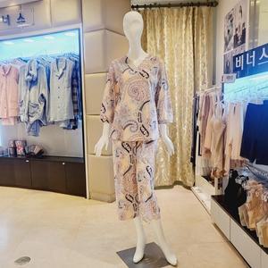 [대구백화점] [비너스]여성 페이즐리 스판 홈웨어세트(VEV3926F VEP3926F )