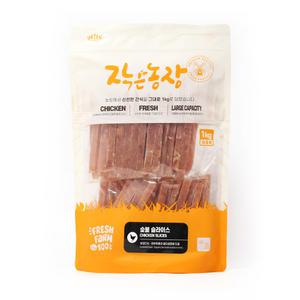 엘릿 엘리트 작은농장 숯불슬라이스 1kg 강아지 대용량 사사미 간식