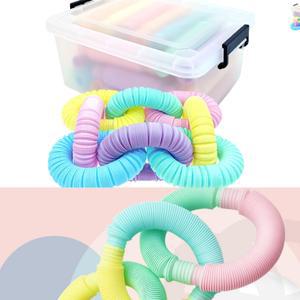 구불이 대형 마카롱 팝튜브 파스텔 30P 조작능력 집콕놀이
