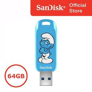 [샌디스크] 스머프에디션 USB 3.2 64GB CZIS 메모리 귀여운 유에스비