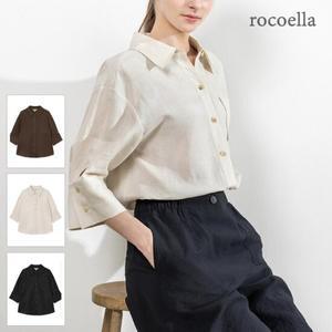 로코엘라 마인즈 프렌치 린넨 100 썸머 카라 블라우스