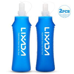 Lixada 야외 스포츠 물병 접이식 TPU 소프트 플라스크 BPA 프리 워터 백 캠핑 러닝 하이킹 사이클링용 500m