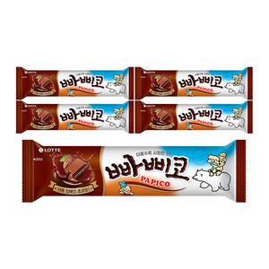 [장보기]롯데웰푸드 빠삐코 초코 130ml, 5개