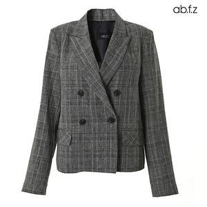 [ab.f.z] 모던 사선 체크 라인 포버튼 린넨 자켓 (AFW2HJ11A) (MD 추천)663351