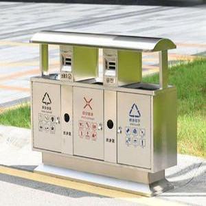 재활용 분리수거함 학교 쇼핑몰 휴게소 공원 사각 대형휴지통 스테인레스 고급