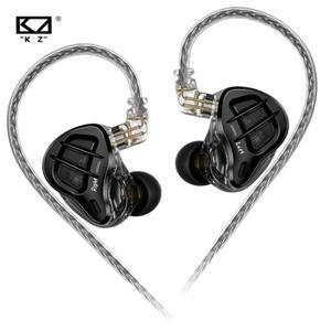 KZ ZAR 하이브리드 드라이버 인 이어 모니터 1DD + 7BA HiFi 2Pin 유선 헤드폰, 음악 DJ 헤드셋 스포츠 게