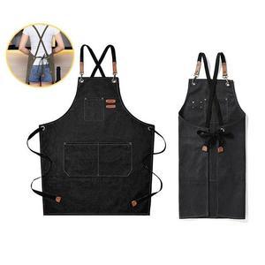 [제이커머스]작업 앞치마-블랙 약68x75cm 주방 공방 다용도 생활방수 캔버스 빈티지앞치마 빈티지 내구성강