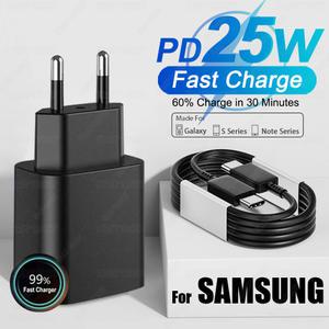 삼성에 적용 갤럭시 S24 S23 S22 S20 S21 Plus S24 Ultra A55 5G USB 유형 C 고속 충전 충전기 케이블 액세서리 용 25W 고속 충전기