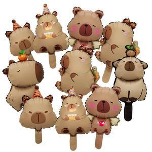 이벤트풍선 10개 세트   카피바라 미니 알루미늄 호일 풍선  결혼식  생일  파티  욕실  장식 용품