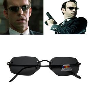 Cool The Matrix 네오 스타일 편광 티타늄 선글라스 초경량 무테 남성 운전 브랜드 디자인 Sun Glasses Ocu