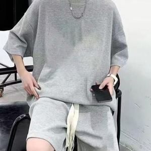 반팔티반바지 남성 오버핏 스타일 여름 캐주얼 외출 추리닝 세츠