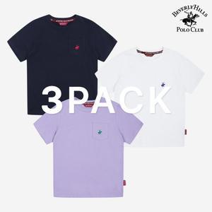 [폴로클럽] 포켓반팔티셔츠 3PACK