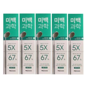 메디안 미백과학치약 100g 5개(플럼 민트)