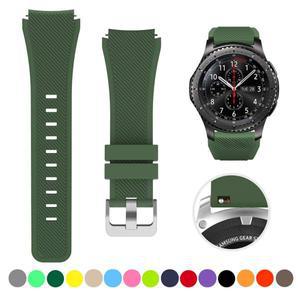 삼성 갤럭시 시계 3 용 22mm 실리콘 밴드 액티브 2 40 44mm Amazfit GTR 기어 S3 프론티어 스트랩